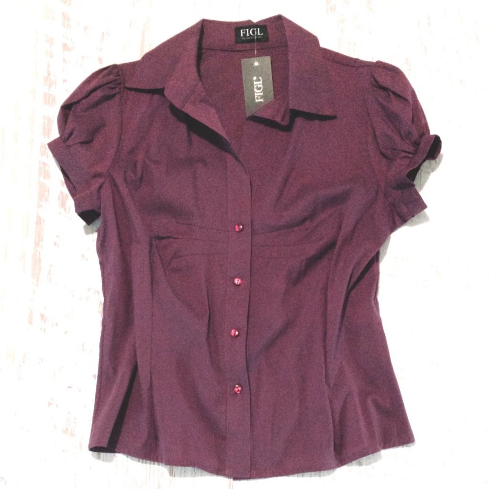 NWT FIGL Conservative Stretch Button-Up Shirt